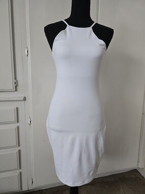 Susana Monaco White Halter Midi Dress